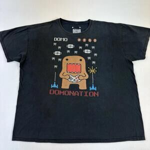 Domo Domonation Shirt Size XL (Boxy Fit) Black Arcade Video Game Emo Grunge